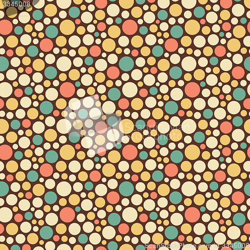 Image of Seamless festive background from circles.  Vector Illustration. 