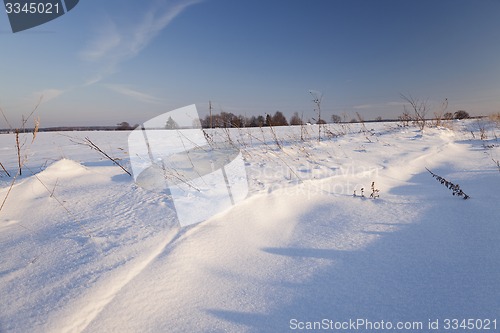 Image of snow-covered field 