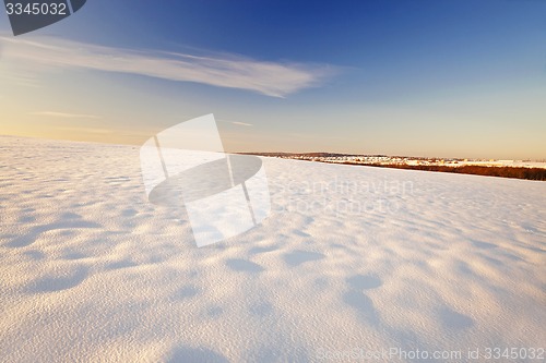 Image of snow-covered field  