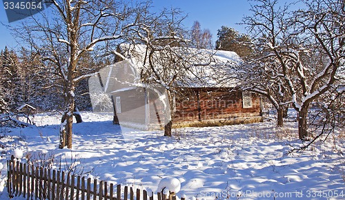 Image of the wooden house 