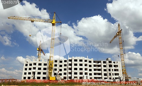 Image of construction of the new house  