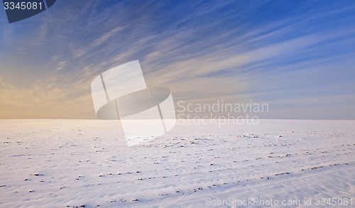 Image of snow-covered field  