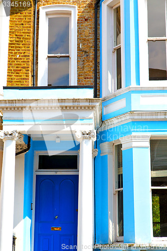 Image of notting hill in london england old  door 