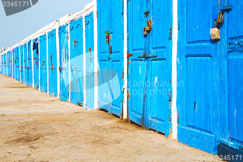 Image of in africa morocco  old harbor  and the blue sky