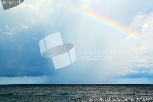 Image of rainbow and the cloud abstract thailand kho  