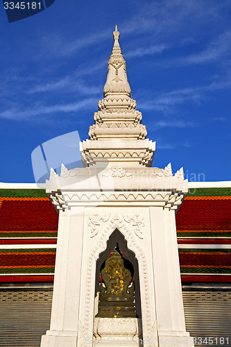 Image of asia  thailand  in  bangkok sunny    cross colors  roof     sky 