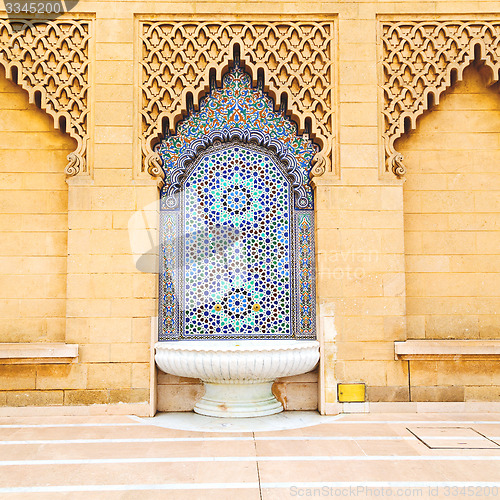 Image of fountain in morocco africa old antique construction  mousque pal