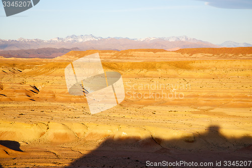 Image of hill africa in morocco the   village brick wall