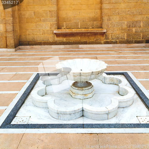 Image of fountain in morocco africa old antique construction  mousque pal