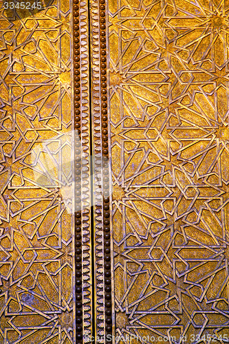 Image of grey metal rusty      morocco in africa gold