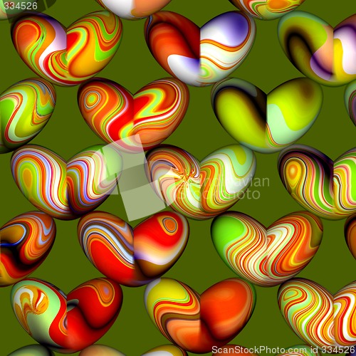 Image of Abstract  hearts 3d background