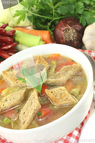 Image of Bread soup with greens