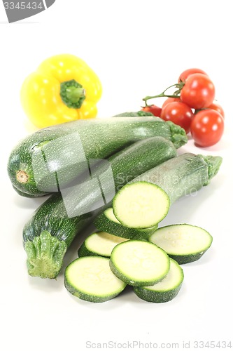 Image of zucchini with tomatoes and bell pepper