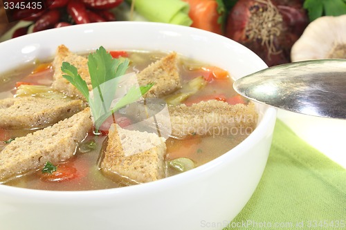 Image of Bread Soup with parsley