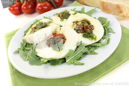 Image of fresh stuffed mozzarella