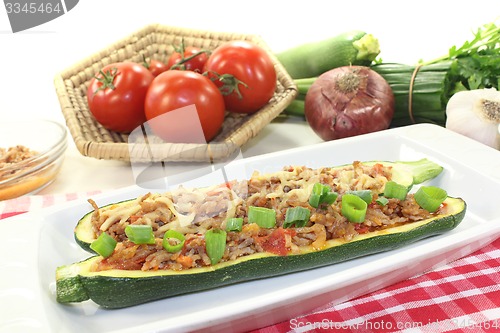 Image of stuffed courgette