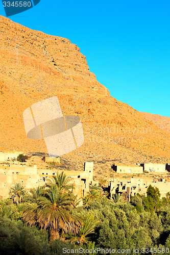 Image of construction  in    valley  morocco    africa 