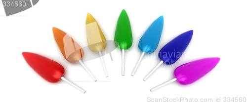 Image of rainbow lollipops