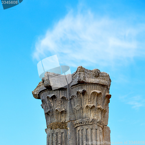 Image of old column in the africa sky history and nature