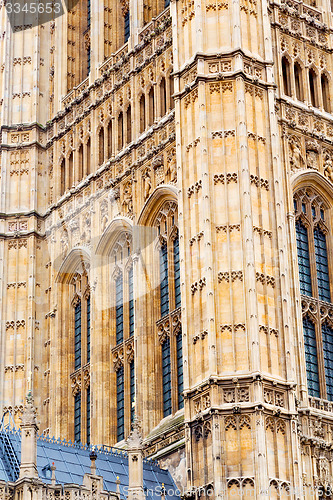 Image of old in london window    structure and  reflex