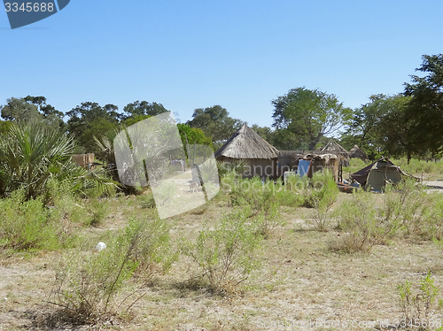 Image of indigenous village at the Okavango Delta