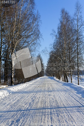 Image of the winter road  