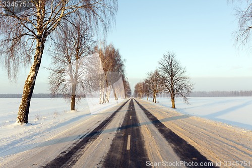 Image of the winter road  