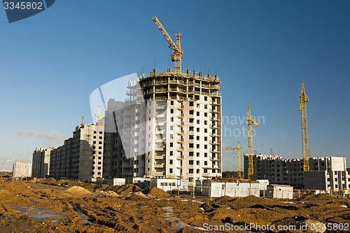 Image of construction of the new house  