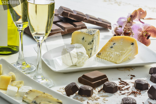 Image of Cheese, Chocolates, Wine