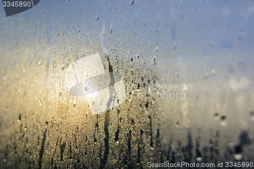 Image of Raindrops on Glass Pane