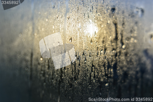 Image of Raindrops on Glass Pane