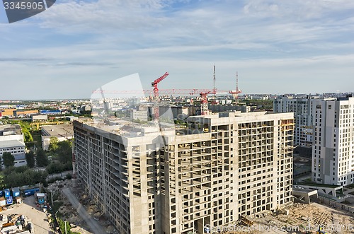 Image of Construction site of residential house in Tyumen