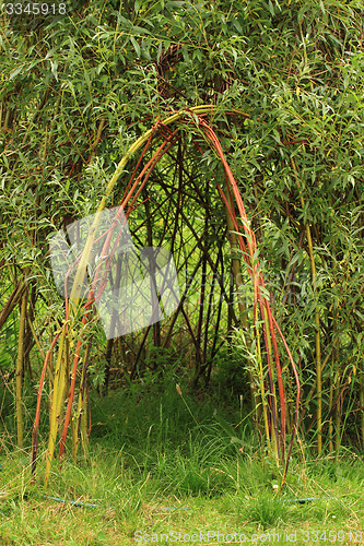 Image of willow door to small children house