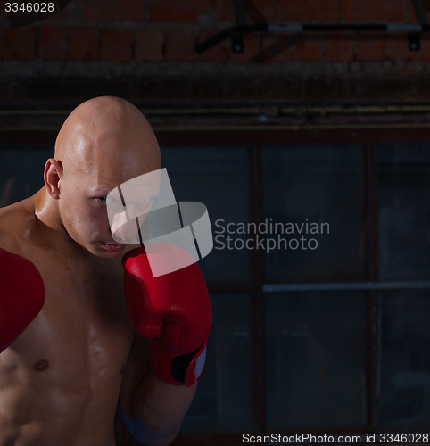 Image of boxer in red gloves