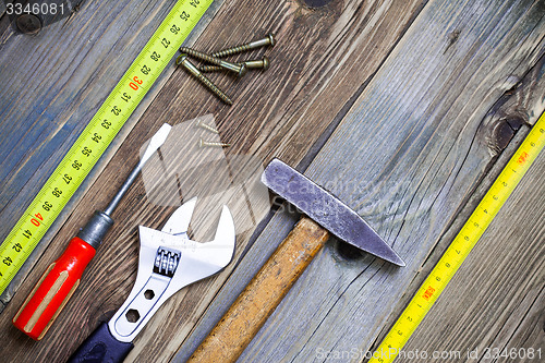 Image of still life with vintage locksmith tools