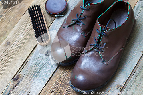 Image of old stylish shoes