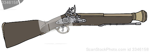 Image of Old short matchlock rifle