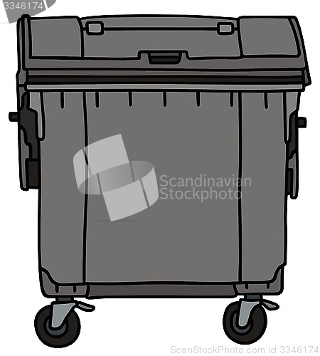 Image of Dark garbage container