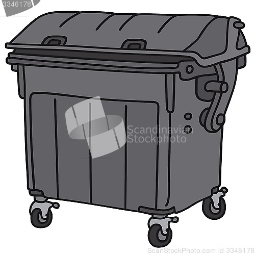 Image of Dark garbage container
