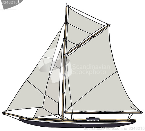 Image of Vintage sailing yacht