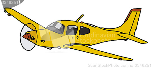 Image of Yellow propeller airplane