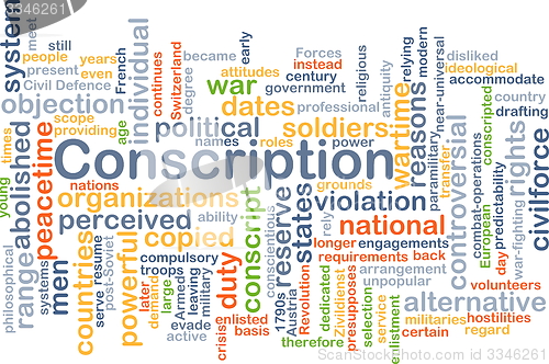 Image of Conscription background concept