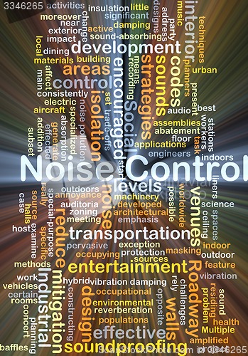 Image of Noise control background concept glowing