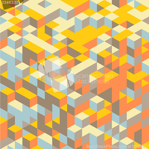 Image of Abstract 3d geometrical background. Mosaic. Vector illustration.