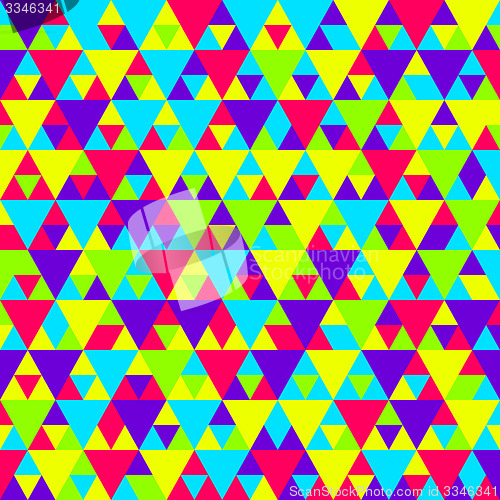 Image of Geometric triangles background. Mosaic. 