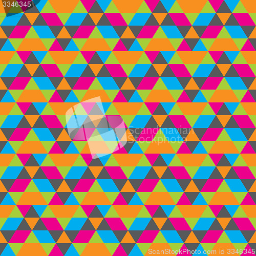 Image of Seamless geometric triangles background. Mosaic. 