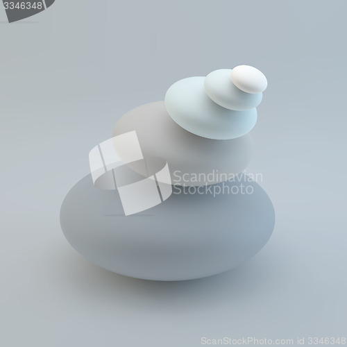 Image of Spa stones. Vector 3d illustration.