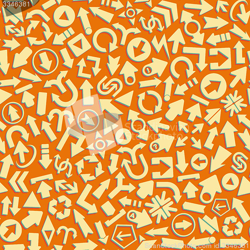 Image of Arrows. Seamless pattern. Vector illustration. 