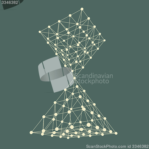 Image of 3D Molecule structure background. Graphic design. 