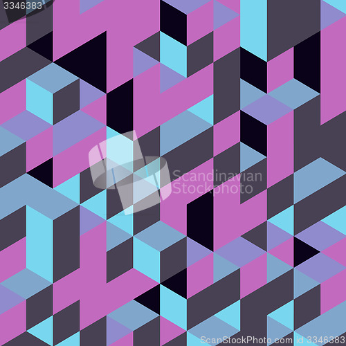 Image of Abstract 3d background. Wall of cubes. Vector illustration. 